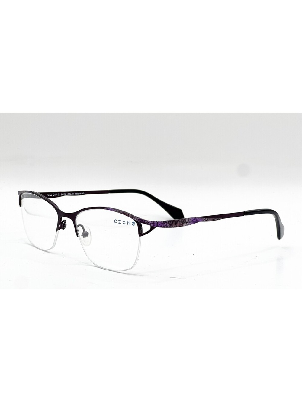 Czone E4136 40 Purple/Pink/Light Brown Authentic Eyeglasses 53-18-140